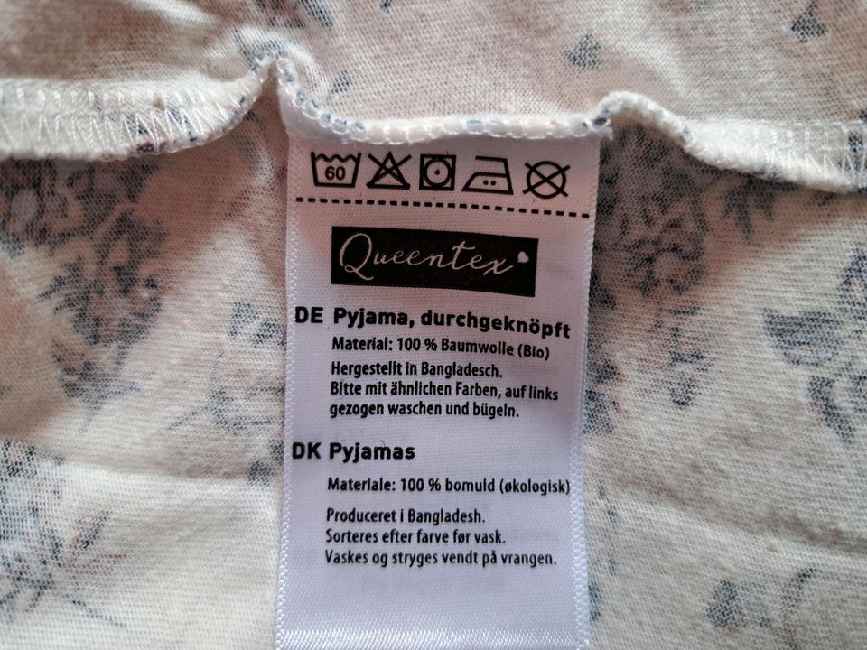 Pyjama Schlafanzug 100 % Baumwolle (Bio) Gr.L Neu Vorgewaschen in Göttingen