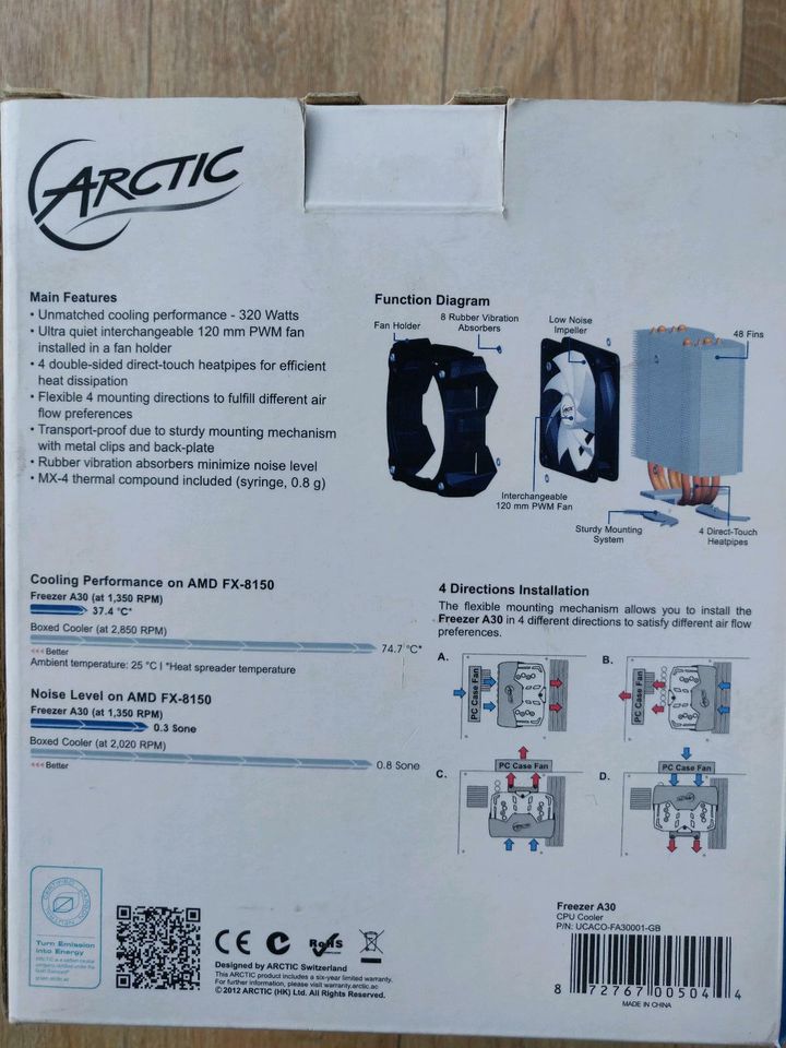 CPU-Kühler Arctic AMD AM1, AM3+, AM3, AM2+,AM2 in Detmold