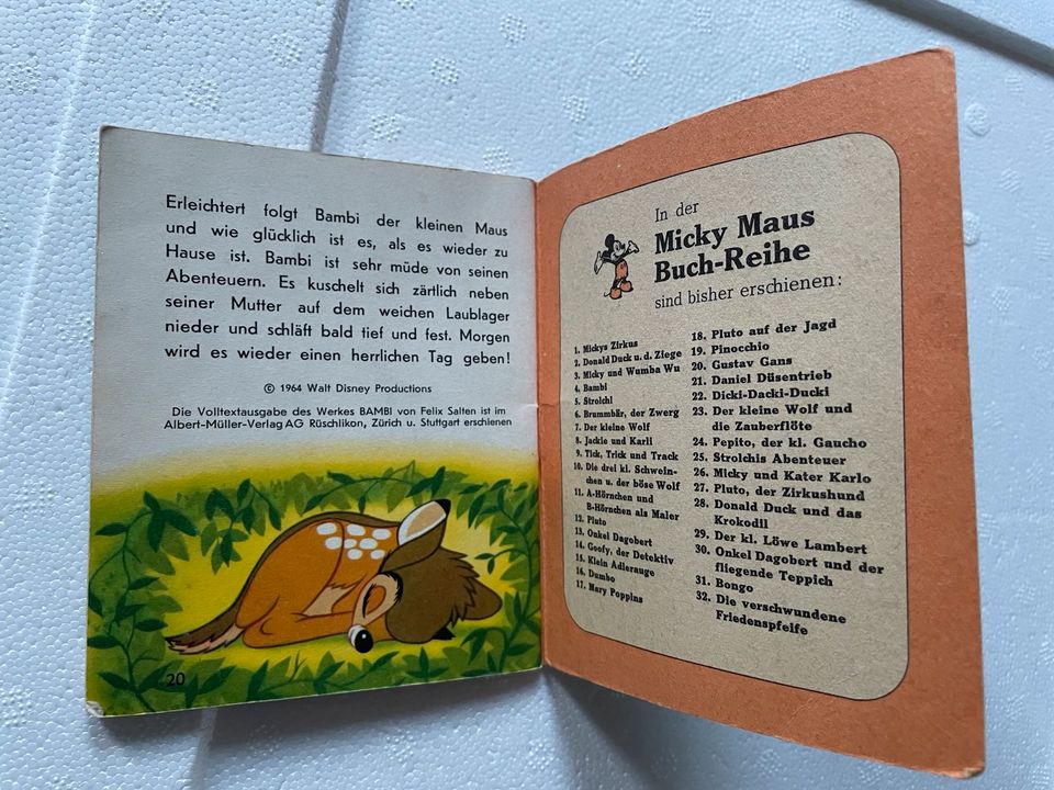 Bambi Nr.4 Walt Disney 1964 Pestalozzi Verlag Rarität in Drolshagen