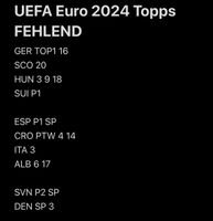Topps UEFA Euro 2024 Sticker Aufkleber Tausch Bayern - Amberg Vorschau