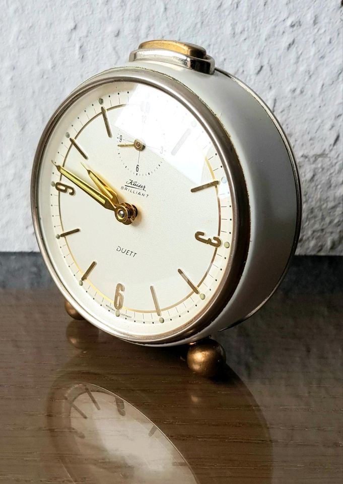 ⚜Vintage Tischwecker ☆ Kaiser Brillant Duett ☆ 60er? Jahre, Uhr in Kalefeld