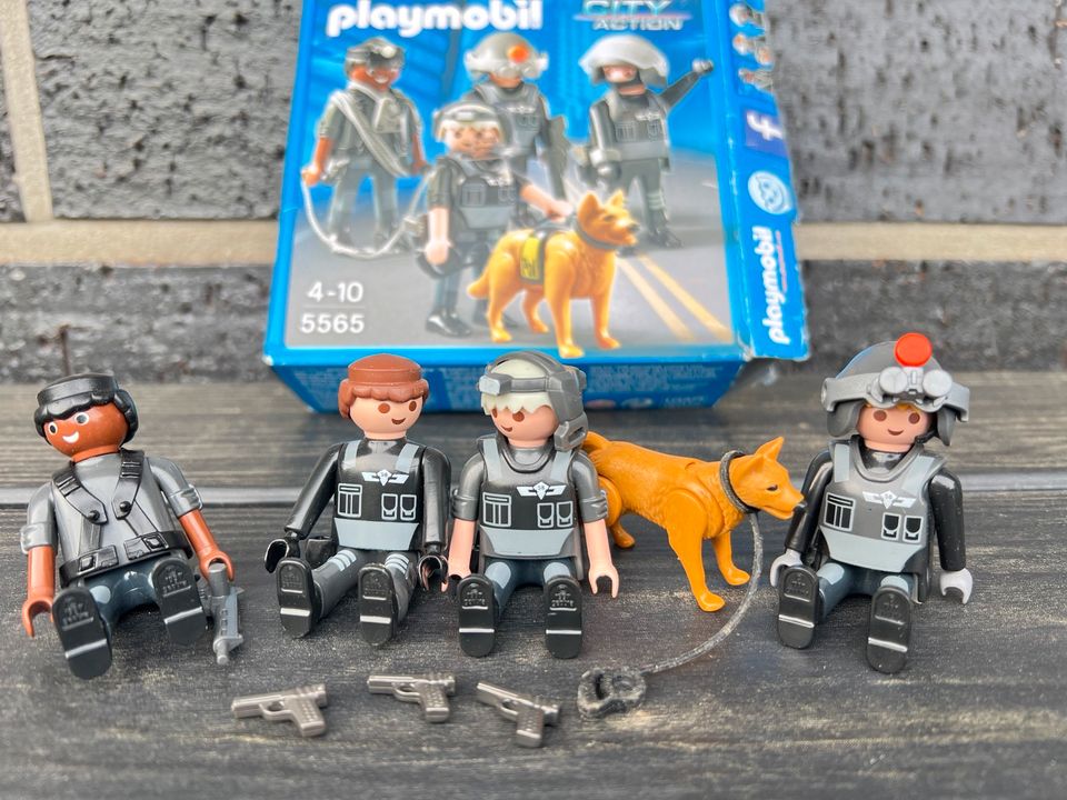 Playmobil, SEK Team mit Hund , Spezialeinheit. Polizei in Goch