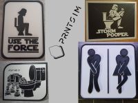 Schild Toilette WC Use The Force Star Wars Toilette WC Baden-Württemberg - Sulzfeld Vorschau