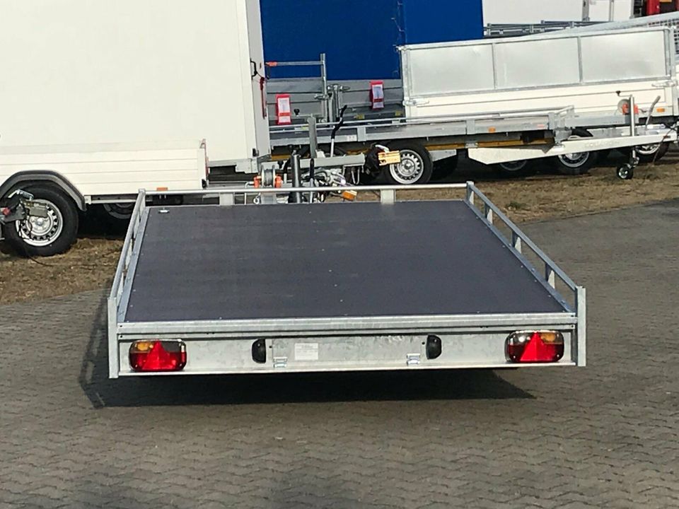 ✅ Eduard Auto Transporter 3000 kg 406x200 cm Reling Rampen 56 S in Schöneiche bei Berlin