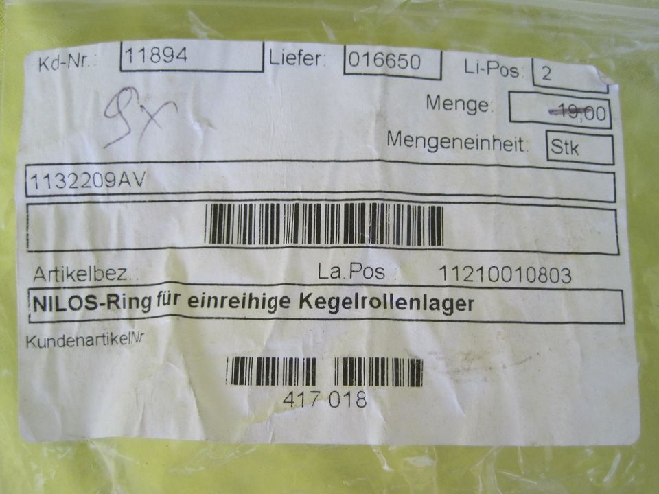 NILOS Ringe 1132209AV für Kegelrollenlager 82 x 45.8 mm 7 Stück in Netphen