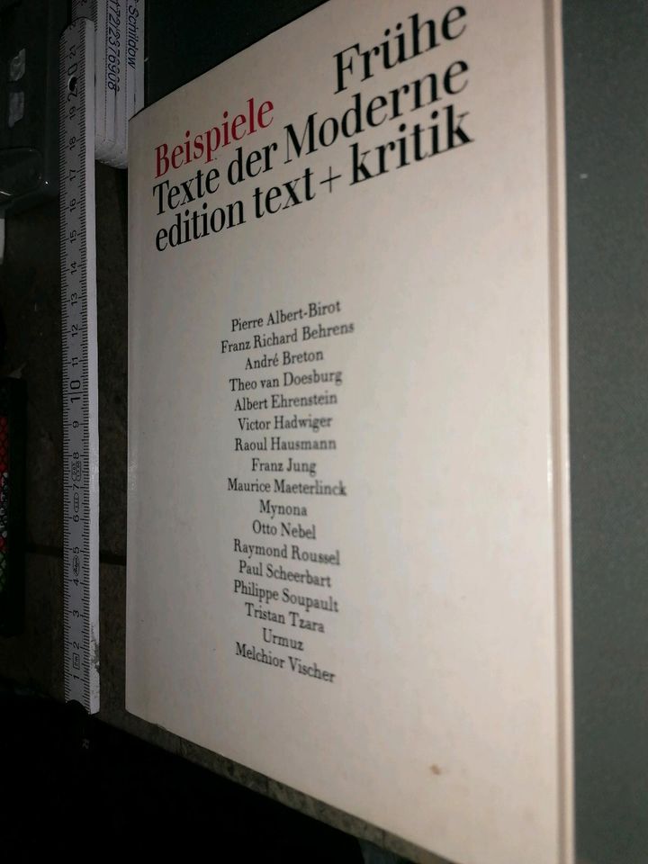 Frühe Texte der Moderne Edition Text und Kritik Beispiele Breton in Berlin