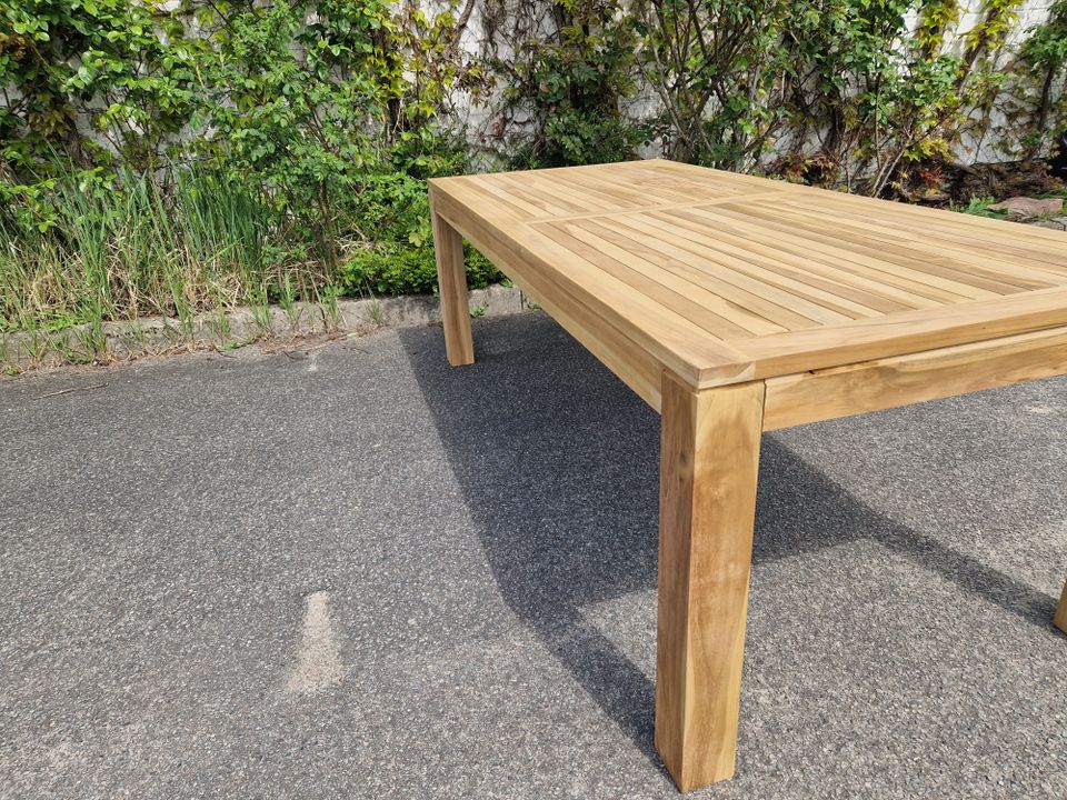 Gartentisch Teak Teaktisch 180cm massiv Tisch Garten Esstisch in Bad Schwartau