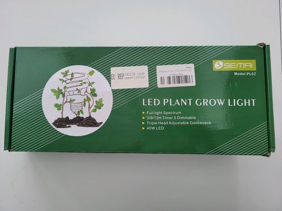 Semai LED Pflanzen Lampe OVP 40 W USB Wachstum 4 Köpfe in Berlin