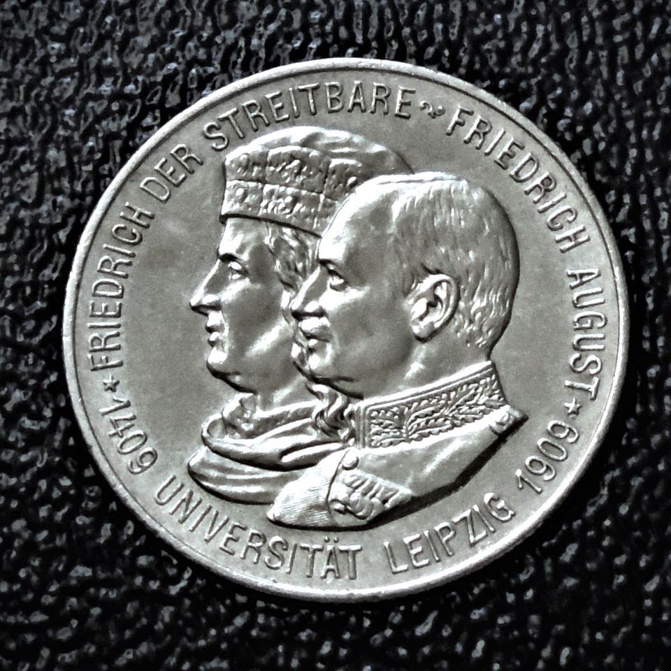 Gedenkmünze Silber Kaiserreich: 2 Mark 1909 Sachsen - Uni Leipzig in Ruhland