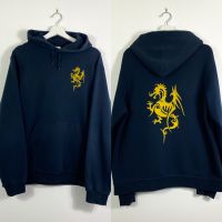 Vintage Drachen Hoodie Gr.L Blau Kapuzenpullover 90er 90s y2k Nordrhein-Westfalen - Gronau (Westfalen) Vorschau