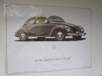 VW Käfer, die Export Limousine Classic Poster, Bild, 40 x 30 cm Hessen - Hünfelden Vorschau