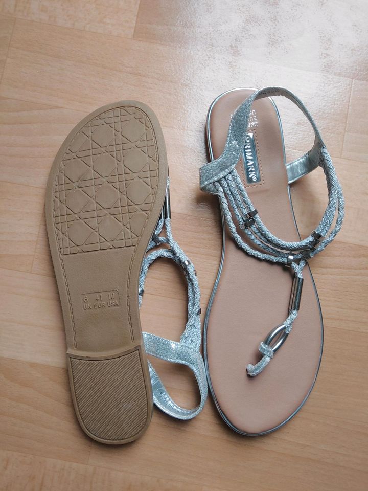 Damen Sandalen Silber Größe 41 - Neu in Hillesheim (Eifel)