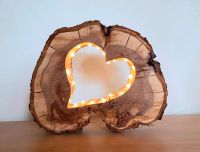 Lampe aus Holzscheibe "Mirabelle" Deko Herbst Liebe Hochzeit Baden-Württemberg - Rechberghausen Vorschau