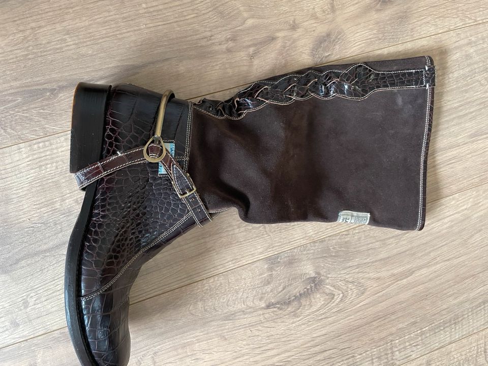 NEU ❣️ LA MARTINA Designer Stiefel, Wildleder. Krokoleder 39 in Mainz