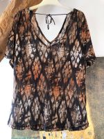 Bluse schick orange braun kurzarm Muster transparent sommer Shirt Rheinland-Pfalz - Koblenz Vorschau