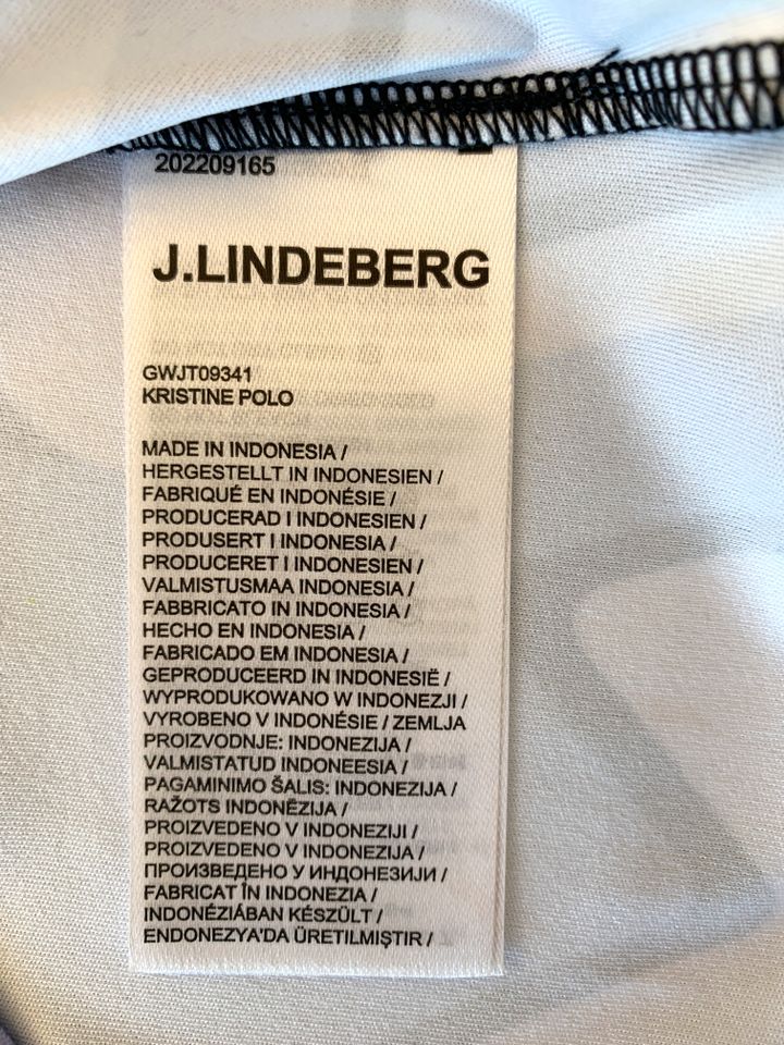 J.Lindeberg Golf Polo Shirt Gr. M schwarz lavendel neuwertig in Urbach