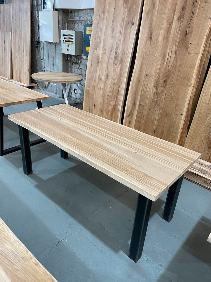 Vintique Werksverkauf Massivholz Eichentische & Platten | Berlin Köpenick | Esstische Sitzmöbel Eiche Holztisch Arbeitsplatten Tische Maßanfertigung Tabletops Stühle Vintage Retro Chic in Berlin