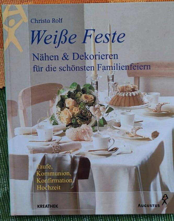 Weiße Feste Buch Hochzeit Taufe Kommunion Nähen DIY basteln in Pulheim