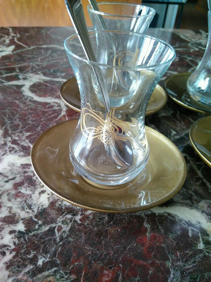 Türkische Teegläser Teeglas Tee Glas "Optik" 6er-Set in Marburg