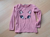 rosa Langarm Shirt mit Katzen Gesicht (Gr. 122/128, H&M) Bayern - Geretsried Vorschau