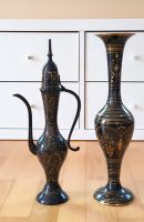 Indische Messing Vase mit Gravur Brandenburg - Bestensee Vorschau