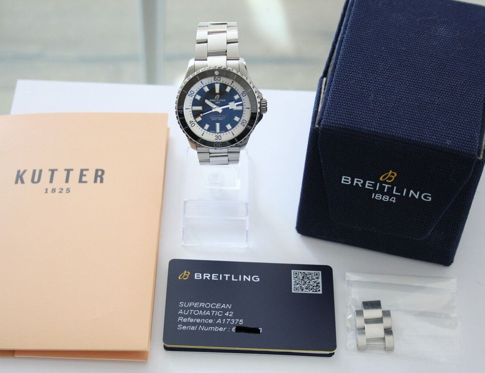 Breitling Superocean Automatic 42 Edelstahl Schwarz 2022 FULLSET in Oberderdingen