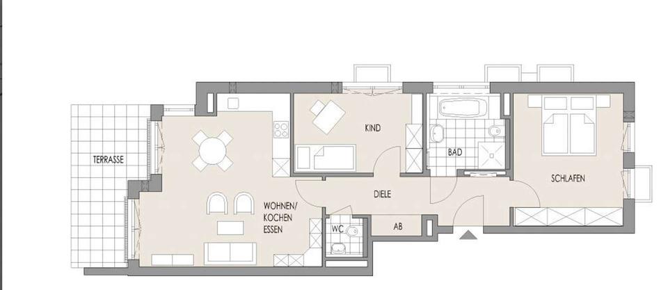 Neubau-Trudering: Moderne 3-Zi.-Wohnung mit schönem Garten in München