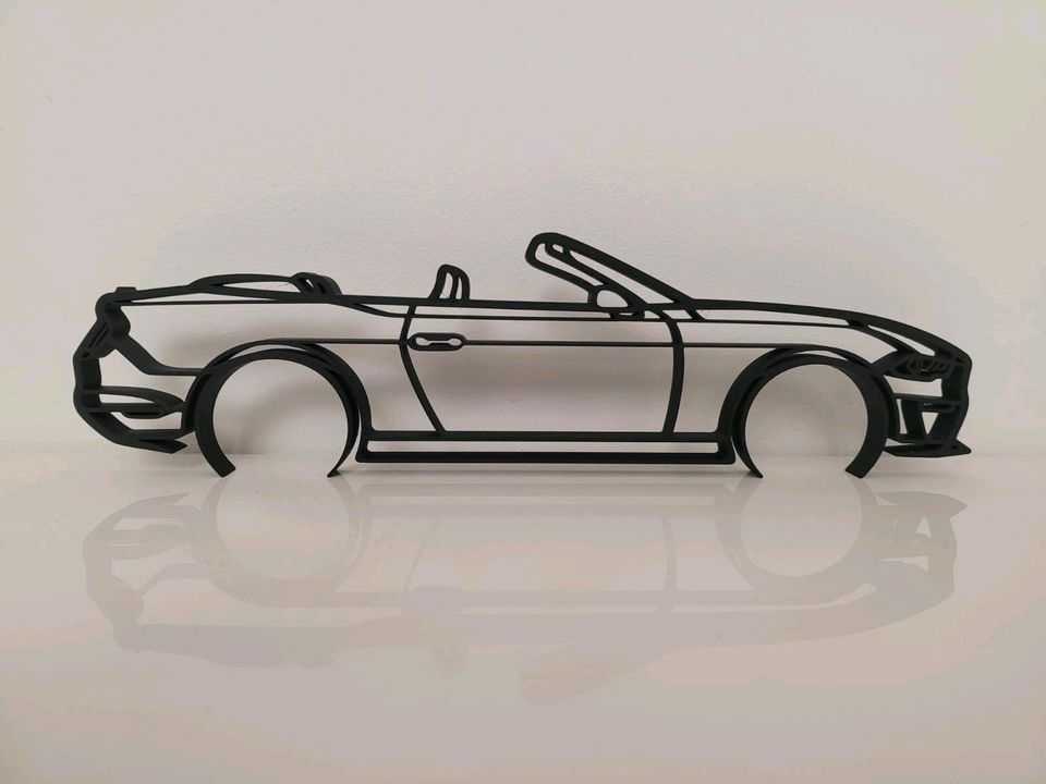 Ford Mustang Gen6 FL, 3D Silhouette, Wanddekoration, 30cm in Rosdorf