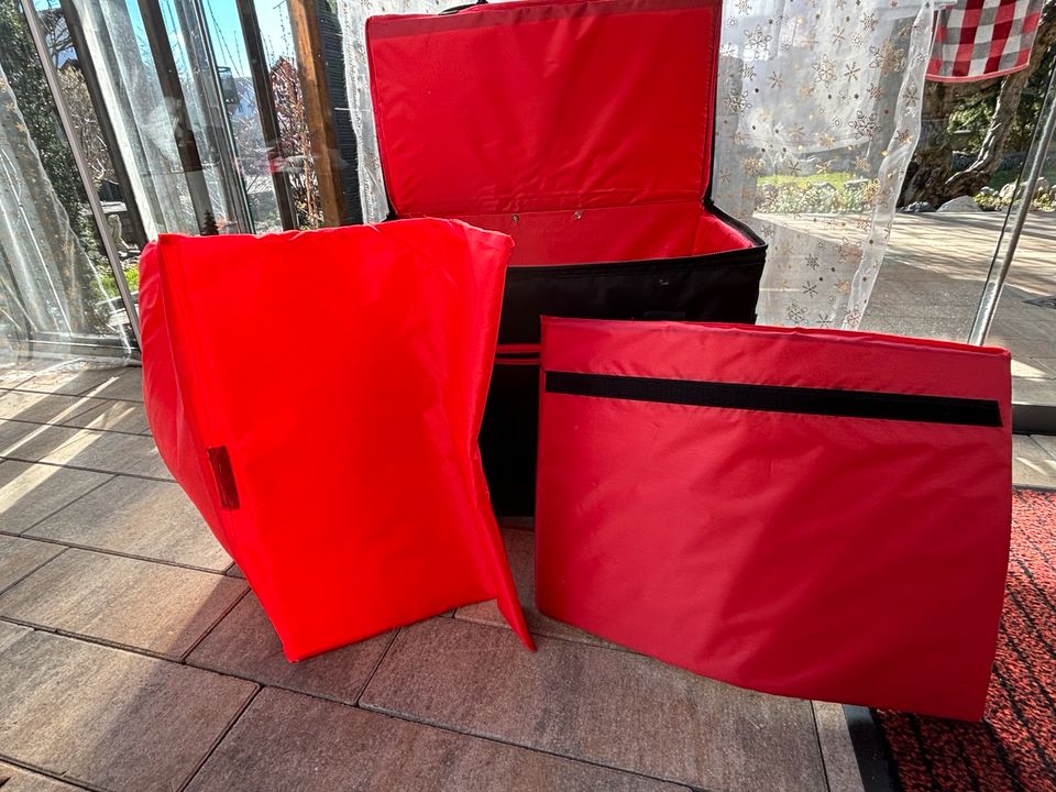 Trolli Nähkoffer, Schutz für Nähmaschine, Transporttasche in Rot an der Rot