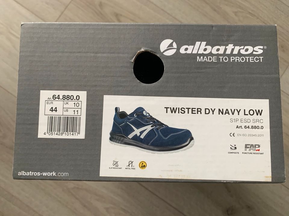 Sicherheitsschuhe ALBATROS Twister Dy Navy Low S1P-ESD-SRC blau in  Nordrhein-Westfalen - Lemgo | eBay Kleinanzeigen ist jetzt Kleinanzeigen