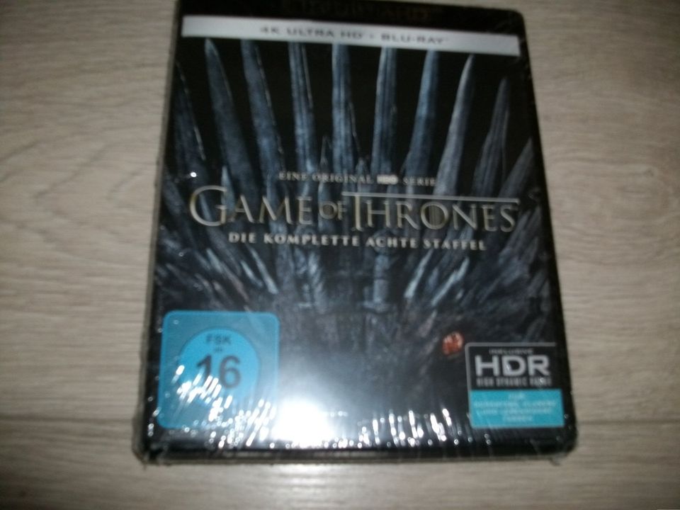 6 Disc * GAME of THRONES * 8. Staffel, 4 K Ultra HD + Blu-ray in Eppishausen