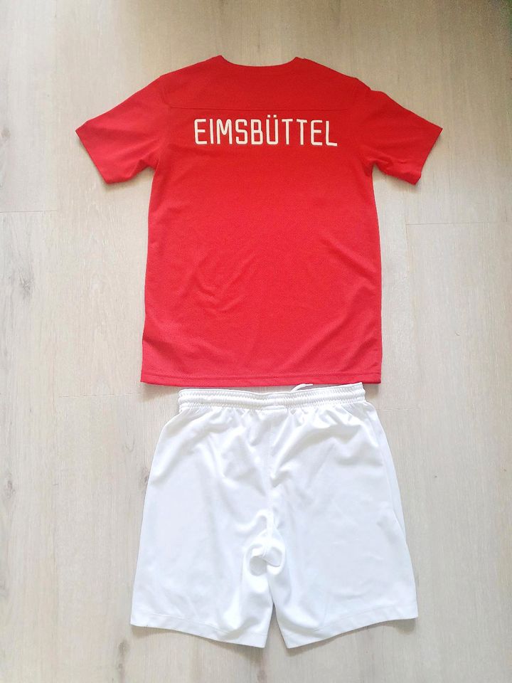 NIKE Fußball Trikot 140 Hose und Shirt DRI-FIT Rot/Weiß Top-Zusta in Norderstedt