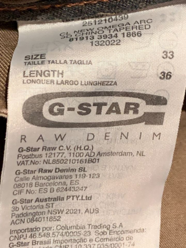 Jeans G-Star RAW DENIM. Gr. 33/ L 36. Neu. in Hannover