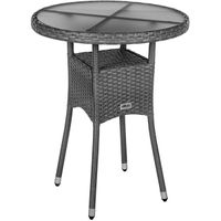 Tisch Beistelltisch Polyrattan rund 60 cm grau Hessen - Hainburg Vorschau