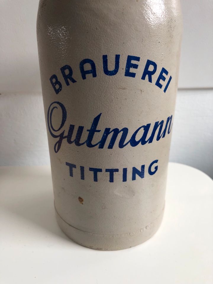 Alter Bierkrug, Brauerei Gutmann Titting in Landshut