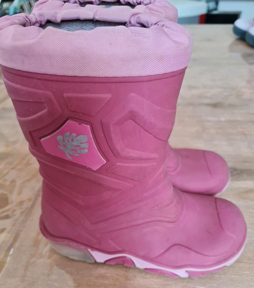 Gummistiefel ungefüttert Gr 26/27 weinrot/pink/beere in Weidhausen