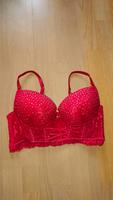 BH Corsage rot 75C Glitzersteine Glitzer Steine Spitze wie neu Chemnitz - Zentrum Vorschau