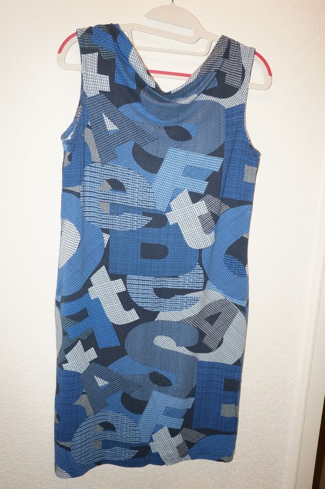 DIY Unikat selfmade Jersey Kleid blau 36 in Köln
