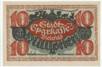 Bielefeld Stadtsparkasse 10 Millionen Mark 9.9.1923 Papier Wandsbek - Hamburg Eilbek Vorschau
