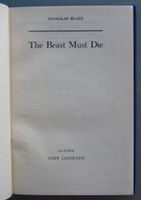 Nicholas Blake: The Beast Must Die (1949) Münster (Westfalen) - Mauritz Vorschau