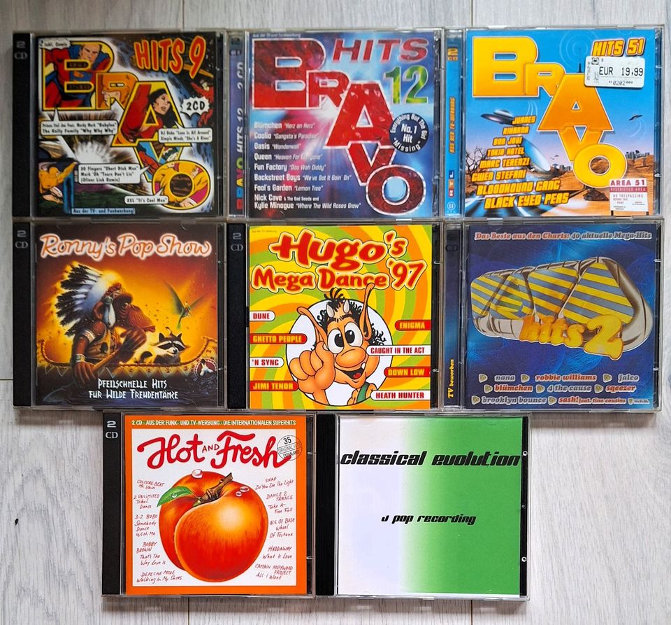 Musik CD Sammlung, 110 CDs, Alben, Maxi Singles, Sampler gemischt in Gersthofen