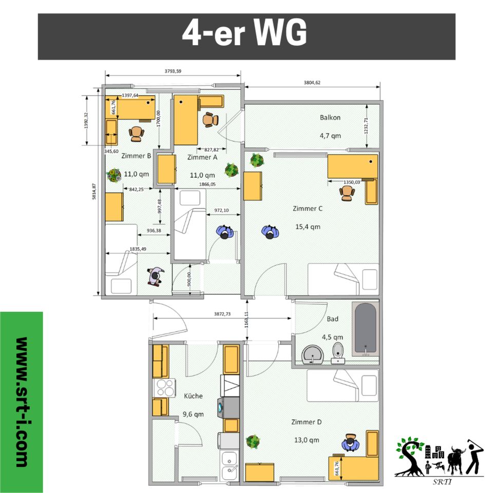 WG-Zimmer ab 350€ - Paderborn - Uhlandstraße - Hotel Mama - SRTI in Paderborn