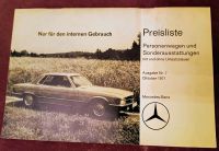 Mercedes Preisliste W 100 107 108 114 115 1971 Nordrhein-Westfalen - Gevelsberg Vorschau