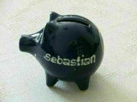 Sparschwein, Sparbüchse, blaue Keramik, "Sebastian" Berlin - Treptow Vorschau