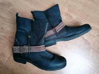 Bugatti Stiefeletten Gr 42 Leder blau braun Schnalle in Silber Baden-Württemberg - Karlsruhe Vorschau