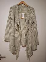 Langarm Strickjacke Wolljacke Jacke Fransen weiß bunt M/L 38/40 Bayern - Baiersdorf Vorschau