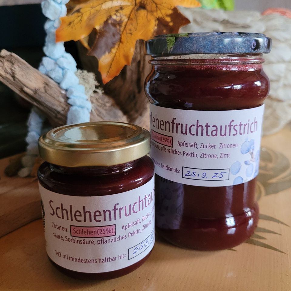 Fruchtaufstrich Schlehen 142ml / 315ml ab 3€ in Maroldsweisach