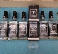 6x Jack Daniels Flaschen LEER +1x OVP mit Glas Bayern - Griesstätt Vorschau