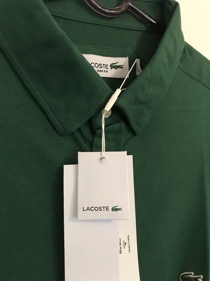 NEU! Lacoste Piqué Hemd grün/ schwarz Gr. XL in Frankfurt am Main