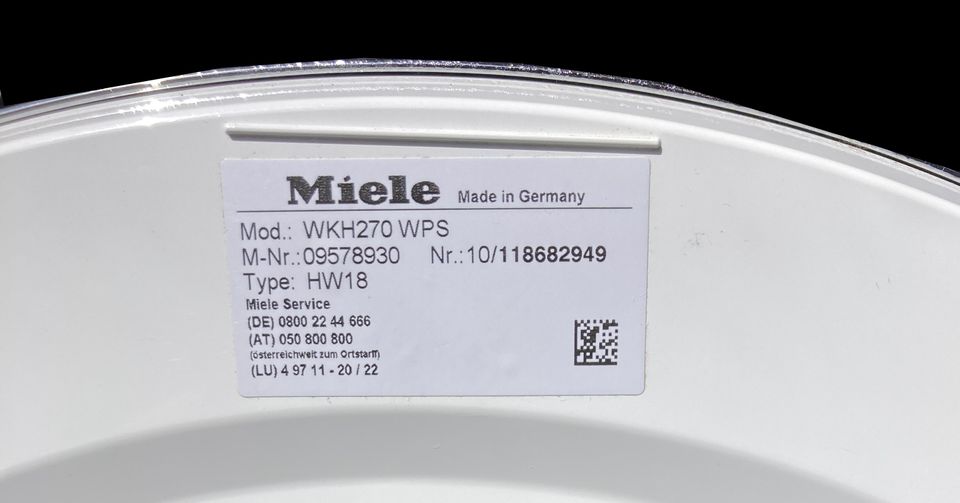 Miele W1 Waschmaschine WKH270WPS 1600 U/min TwinDos PowerWash 2.0 in Leipzig